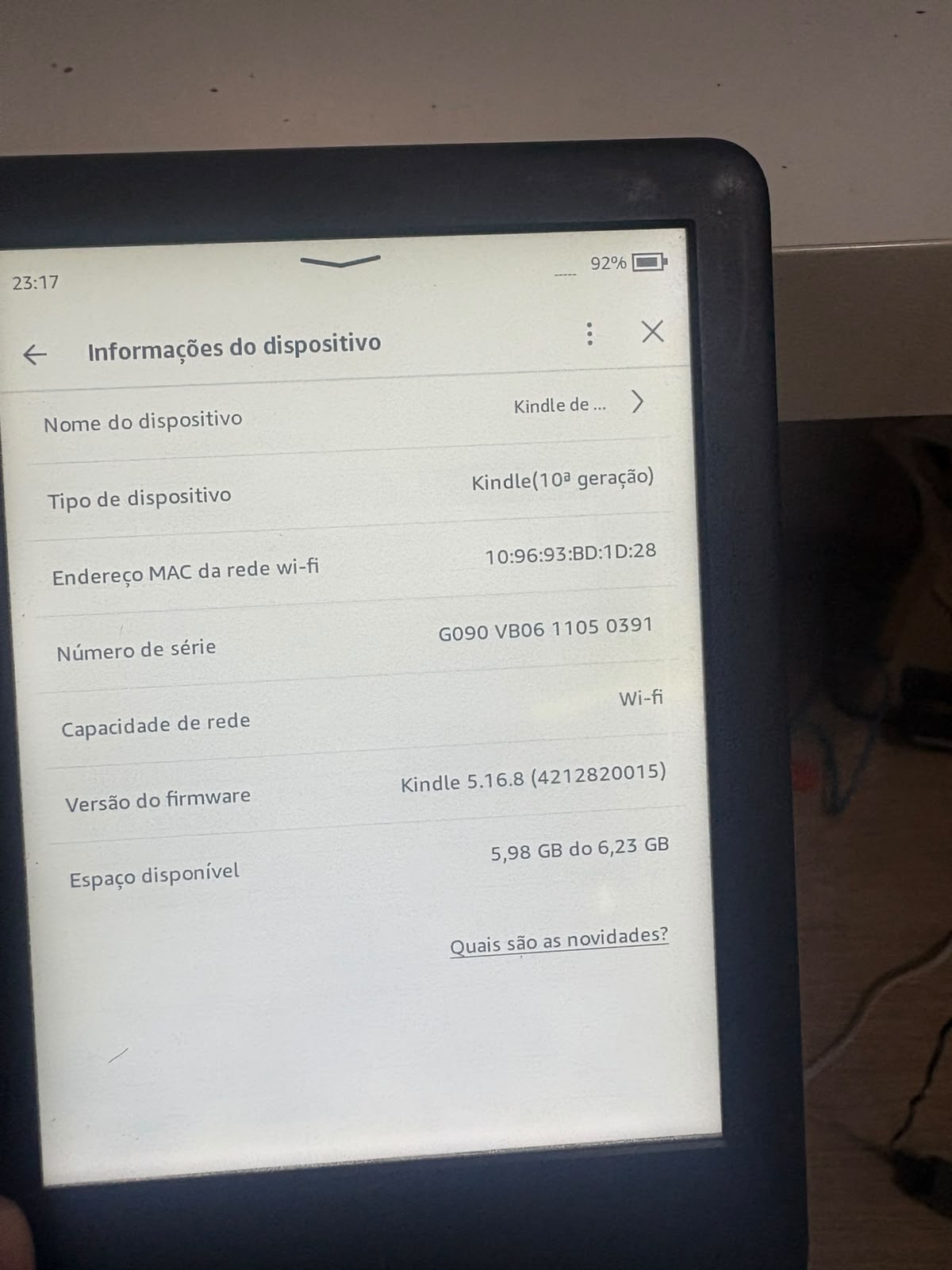 kindle 10° geração